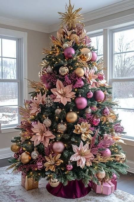 Is this the most glamorous Christmas tree you've ever seen? 🎄✨ Discover 20+ stunning rose gold decoration ideas to elevate your holiday style! (Details in comments!)