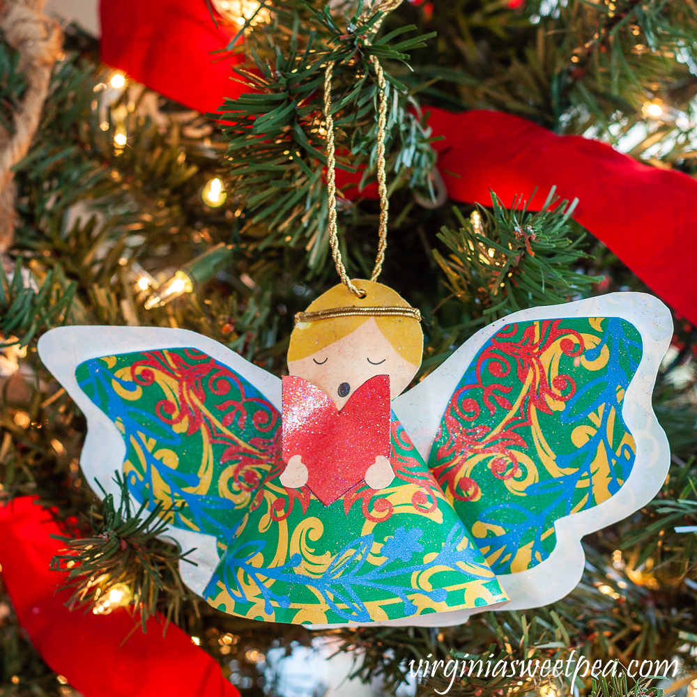 Whimsical Paper Angel Ornament with Patterned Wings Whimsical Paper Angel Ornament with Patterned Wings — DIY Christmas Ornaments