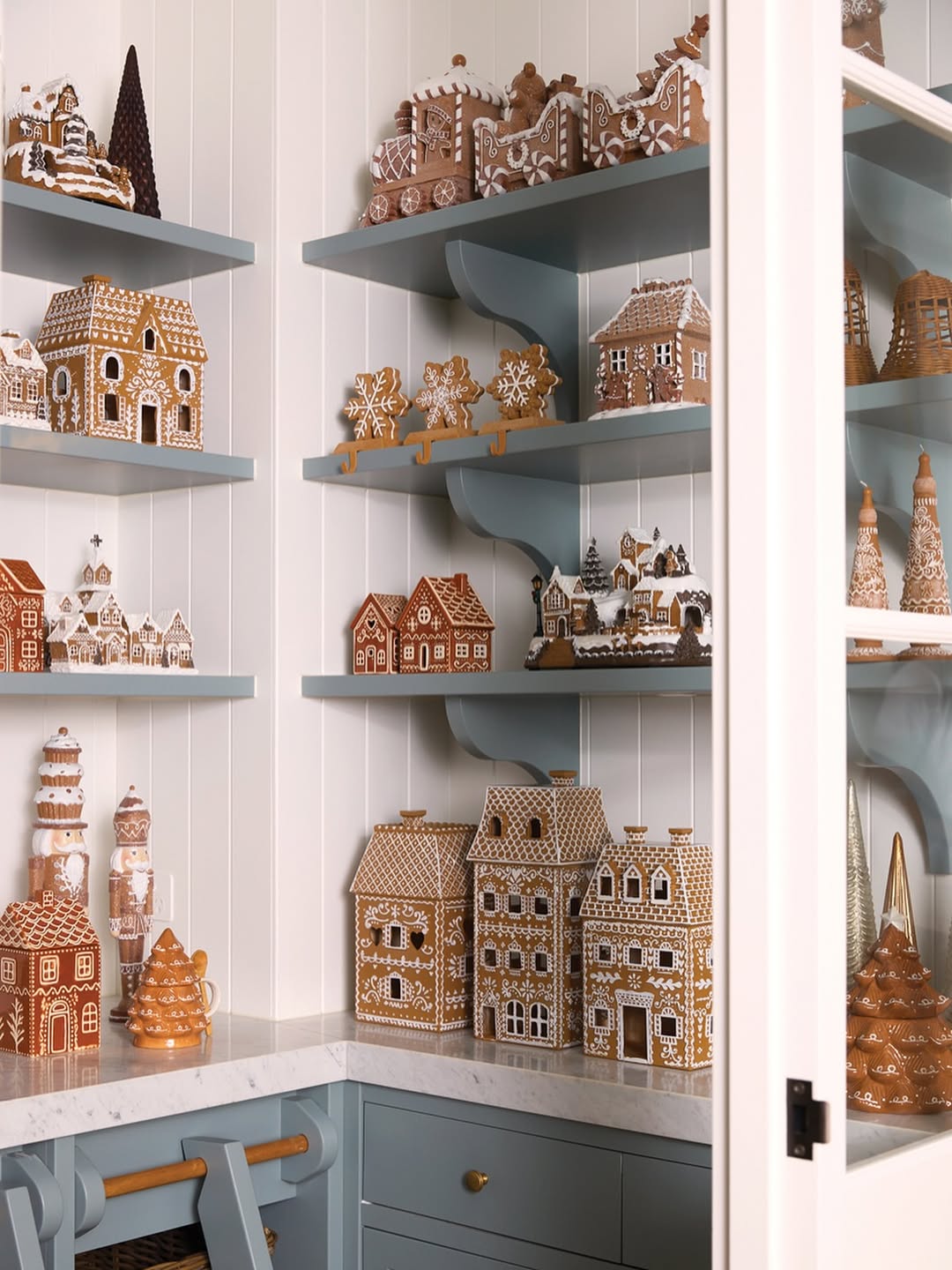 Whimsical Festive Visual Idea — Christmas Shelf Decor