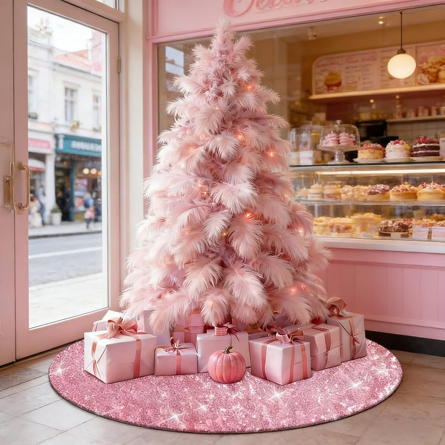 Shop Interior Visual Idea Shop Interior Visual Idea — Pink and Gold Christmas Tree