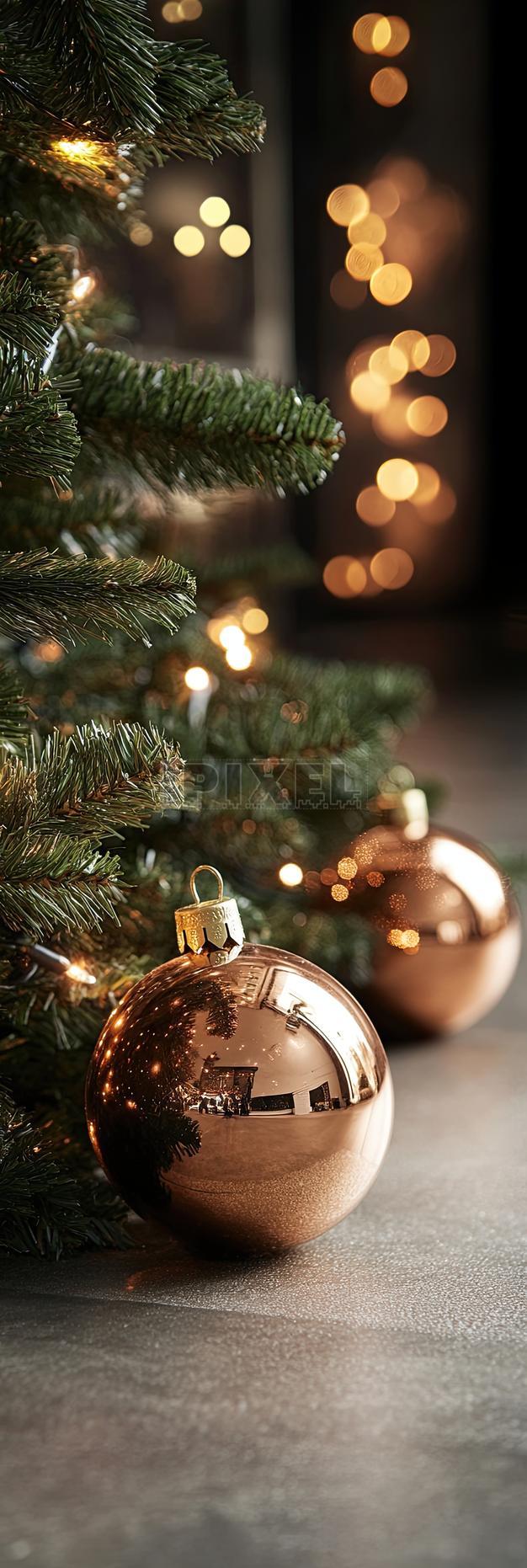 Minimalist Christmas Bauble in Copper and Green Minimalist Christmas Bauble in Copper and Green — Aesthetic Christmas Decor