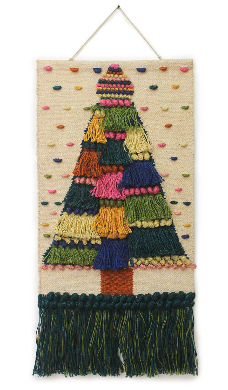 Boho Tassel Wall Christmas Tree Tapestry Boho Tassel Wall Christmas Tree Tapestry