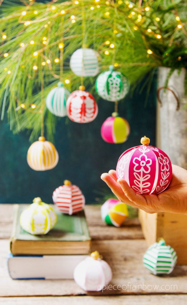 Vibrant Handmade Paper Christmas Ornaments — Christmas Crafts for Kids