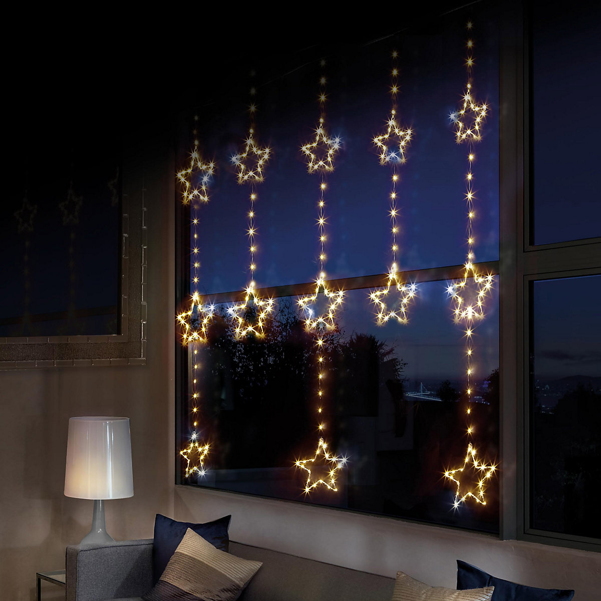 Modern Visual Idea — Christmas Fairy Lights Window