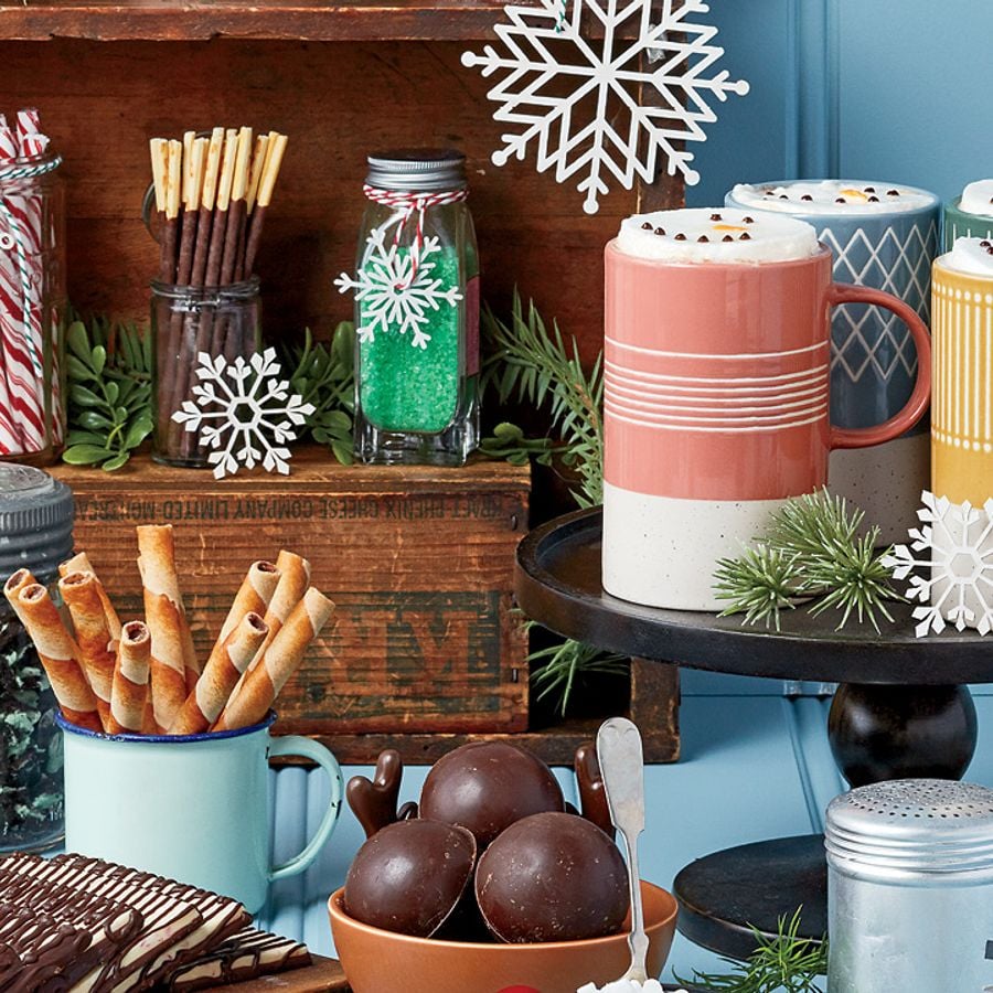 Cozy Hot Cocoa Bar Focusing on Drinks and Snacks Cozy Hot Cocoa Bar Focusing on Drinks and Snacks — Christmas Hot Cocoa Bar