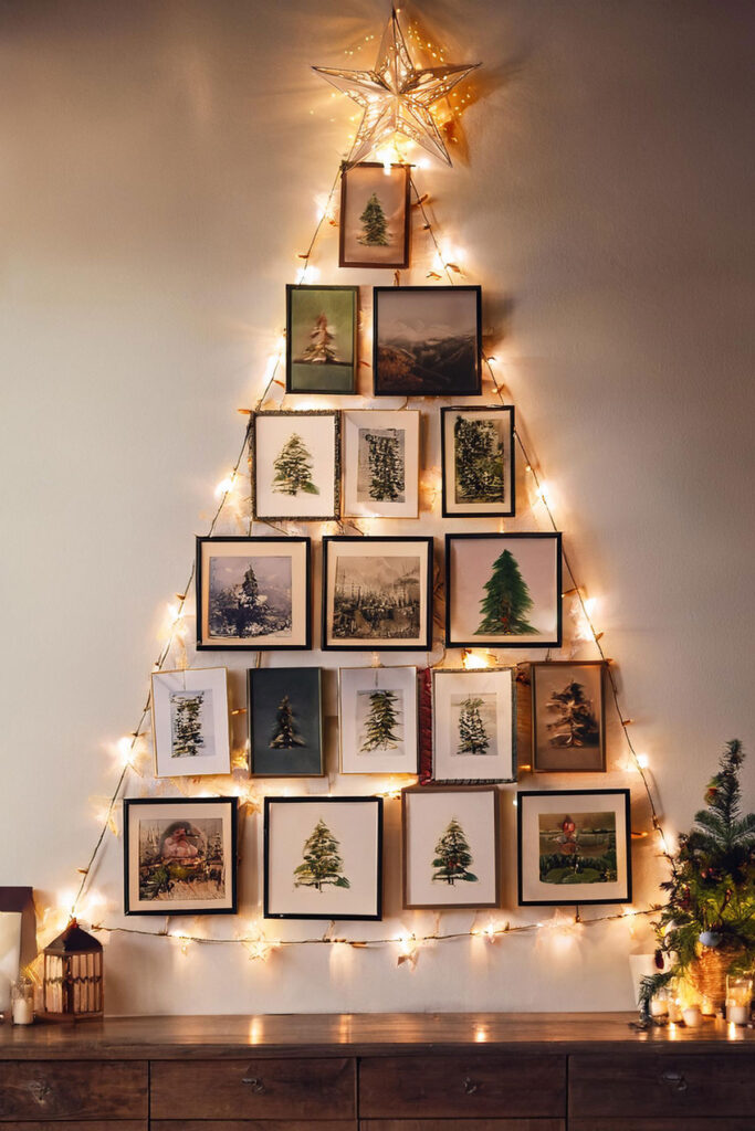 Eclectic Gallery Wall Christmas Tree Eclectic Gallery Wall Christmas Tree
