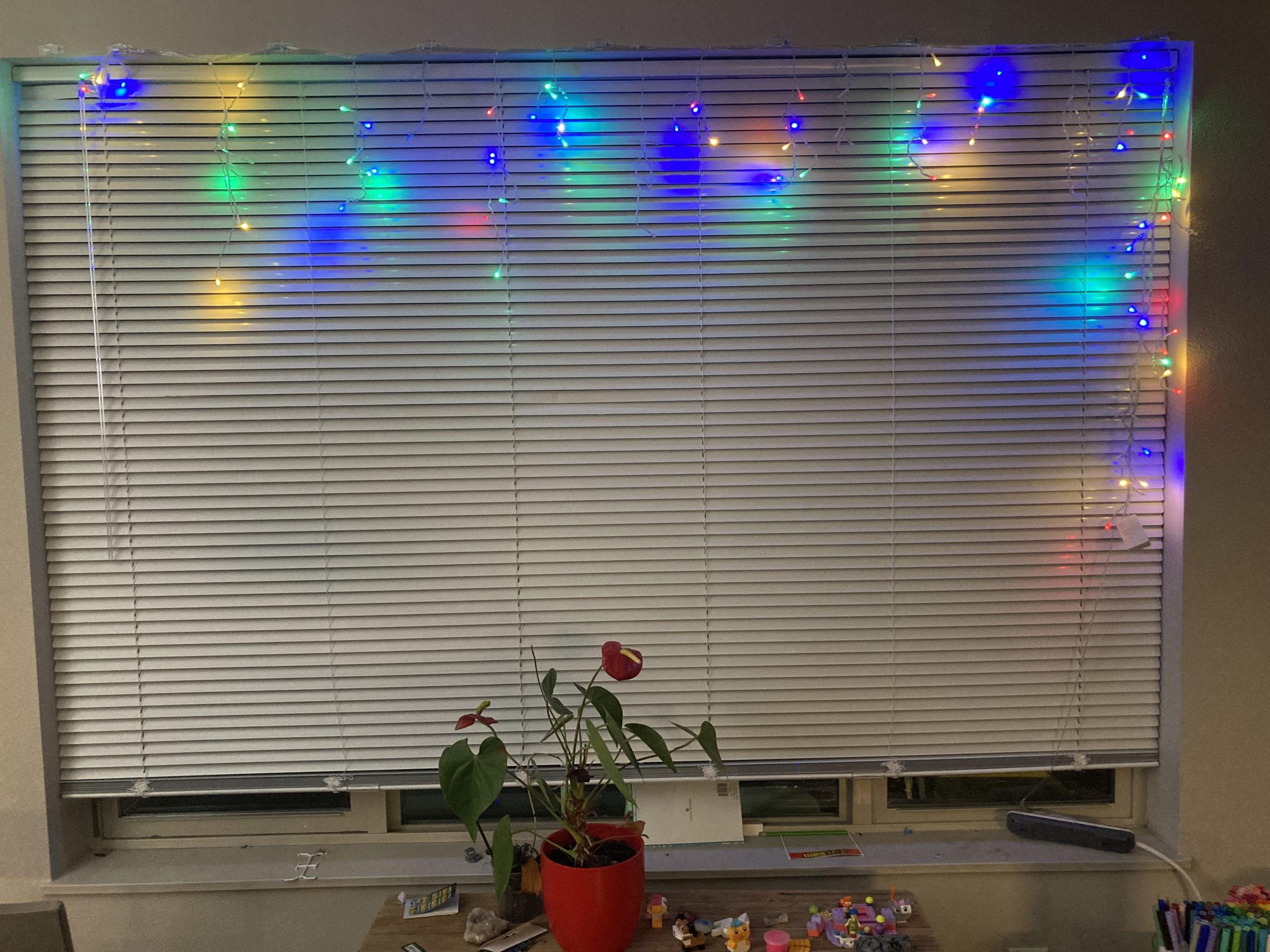 Bedroom Visual Idea — Christmas Fairy Lights Window