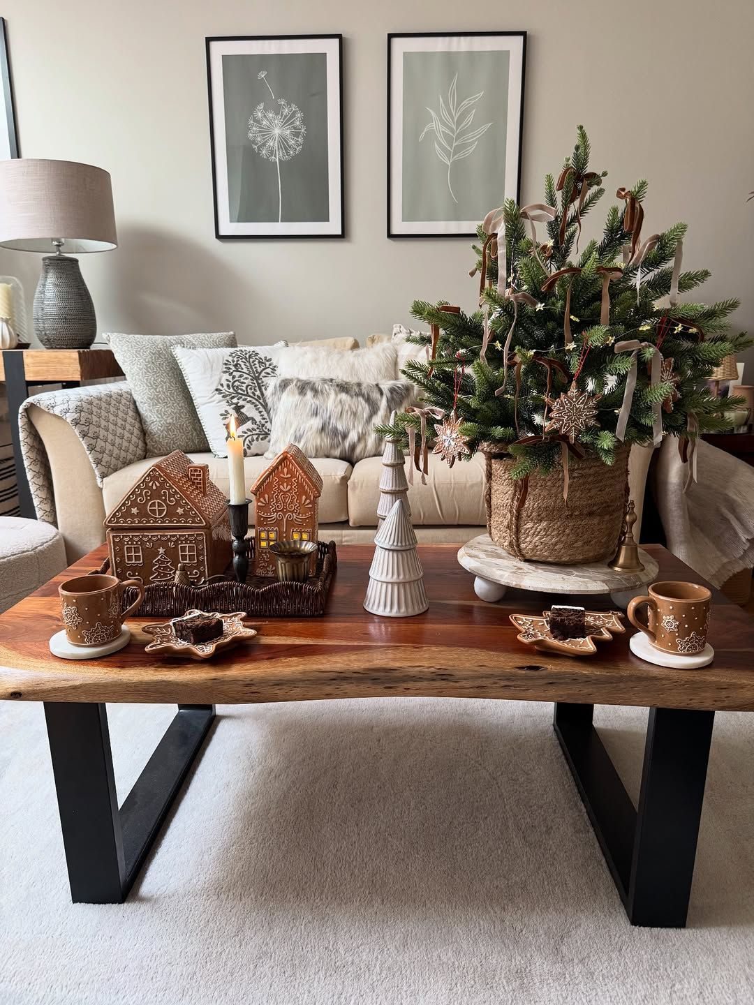 Nordic Christmas Coffee Table with Gingerbread Delights Nordic Christmas Coffee Table with Gingerbread Delights — Christmas Coffee Table Decor
