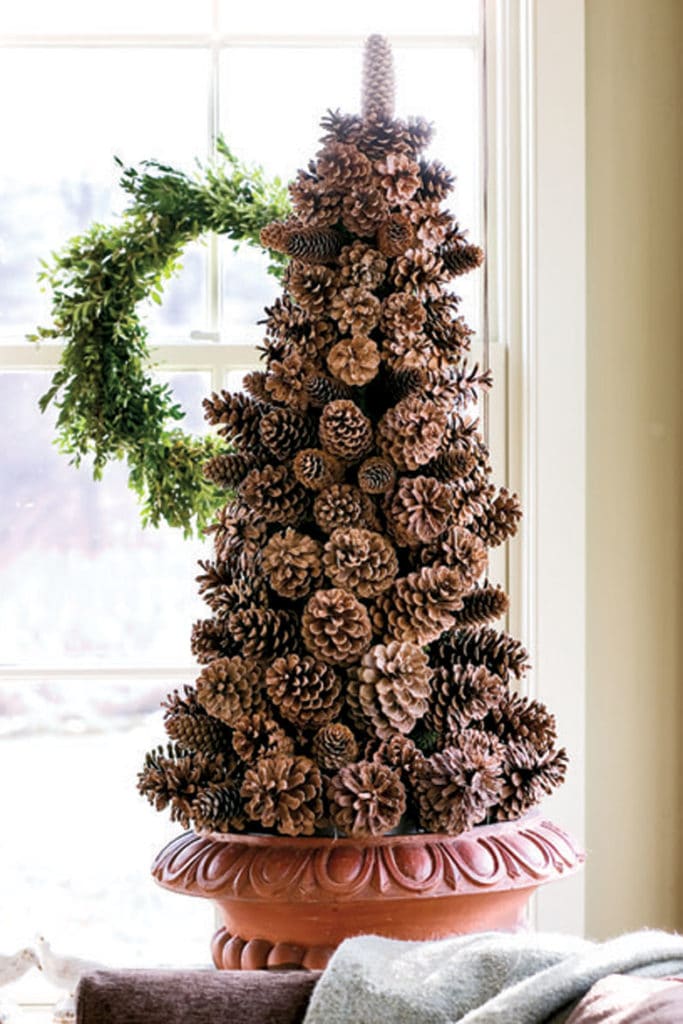 Textured Pine Cone Christmas Tree in Terracotta Textured Pine Cone Christmas Tree in Terracotta — Alternative Christmas Trees