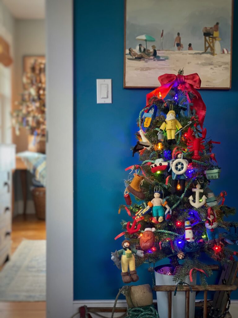 Whimsical Coastal Tree with Nautical Felt Ornaments — Coastal Christmas Tree