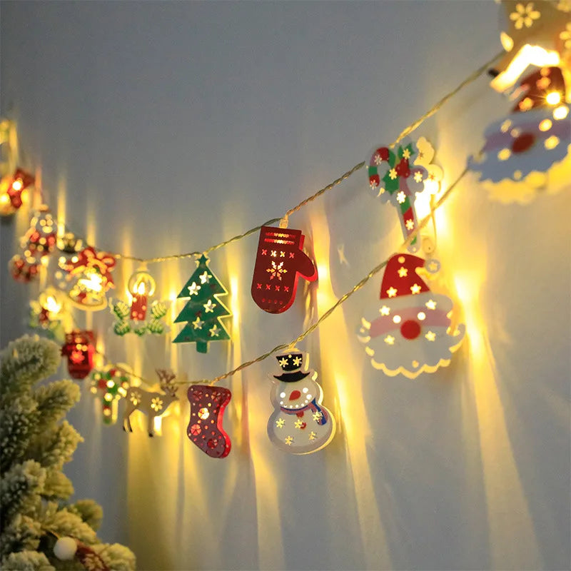 Whimsical Christmas Charms Adorning Fairy Lights — Christmas Fairy Lights Living Room