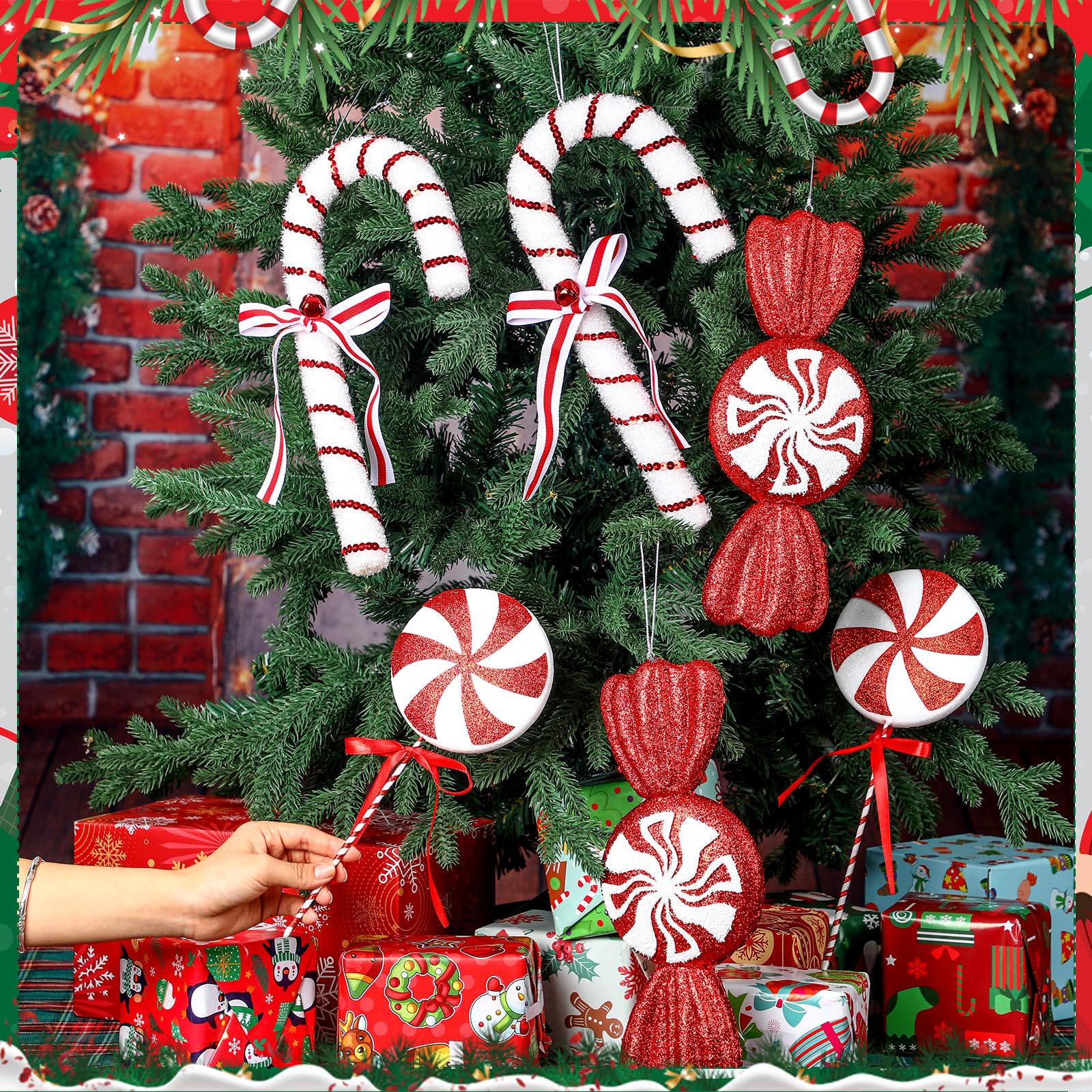 Candy Cane Ornaments as a Festive Focal Point — Candy Cane Christmas Tree