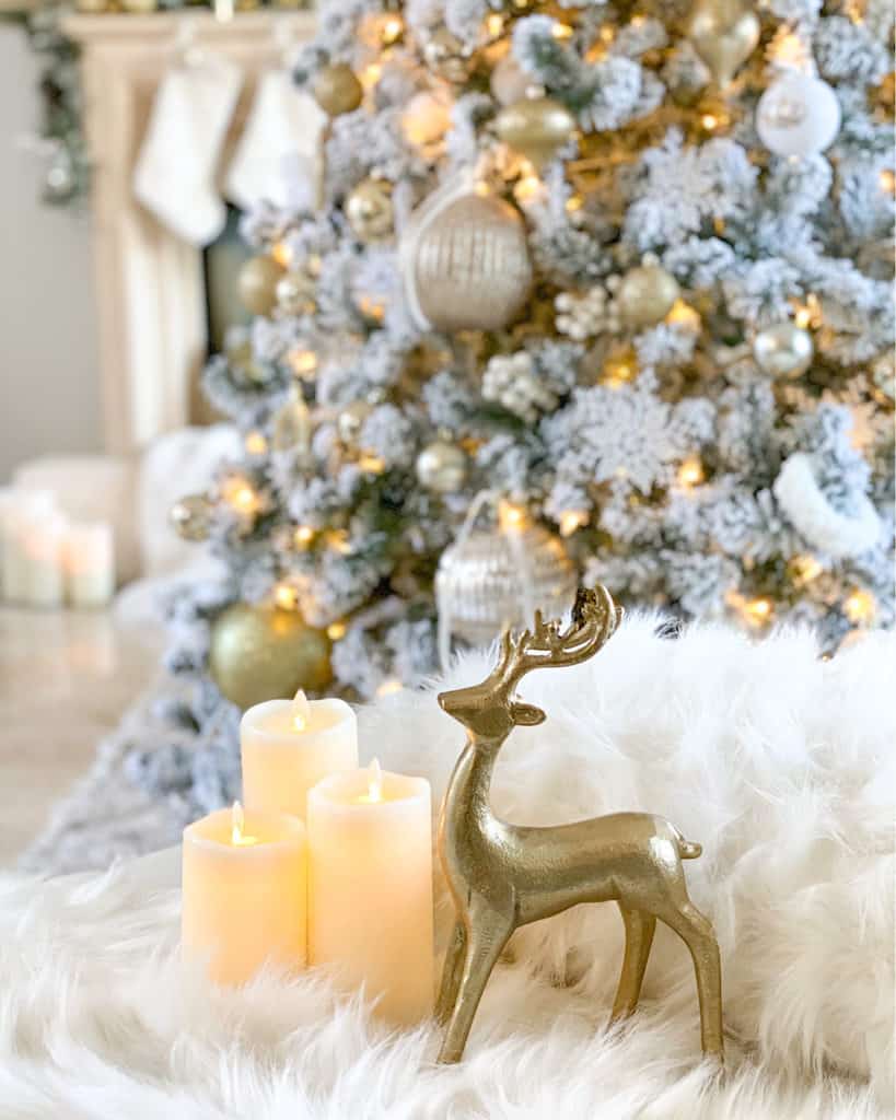 Incorporate a gleaming gold reindeer for a glamorous touch Incorporate a gleaming gold reindeer for a glamorous touch — Gold Christmas Decor