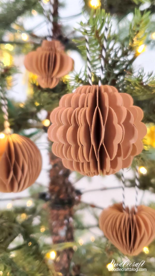 Modern Minimalist Honeycomb Paper Ornaments Modern Minimalist Honeycomb Paper Ornaments — DIY Christmas Ornaments