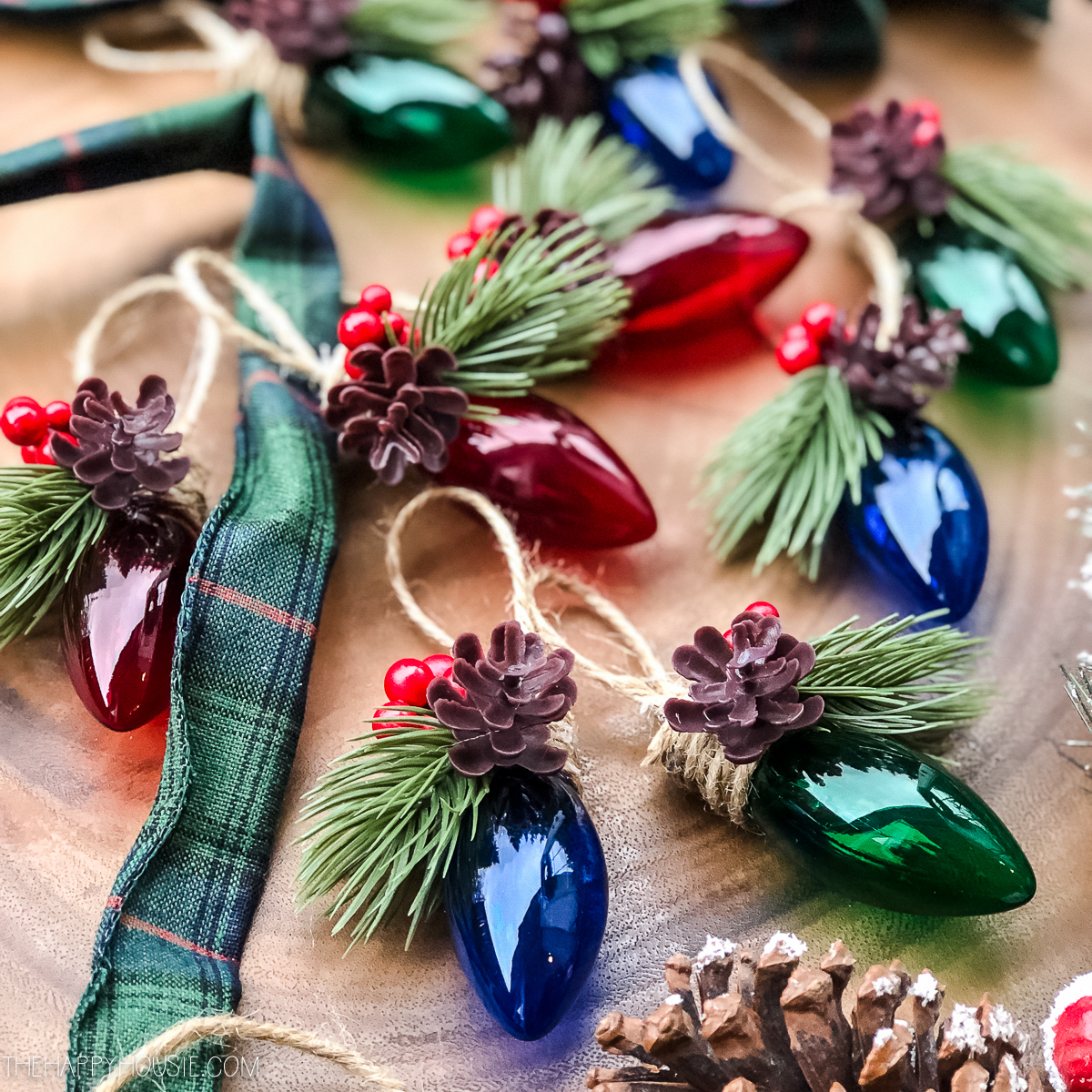 Rustic Recycled Light Bulb Ornaments Rustic Recycled Light Bulb Ornaments — DIY Christmas Ornaments