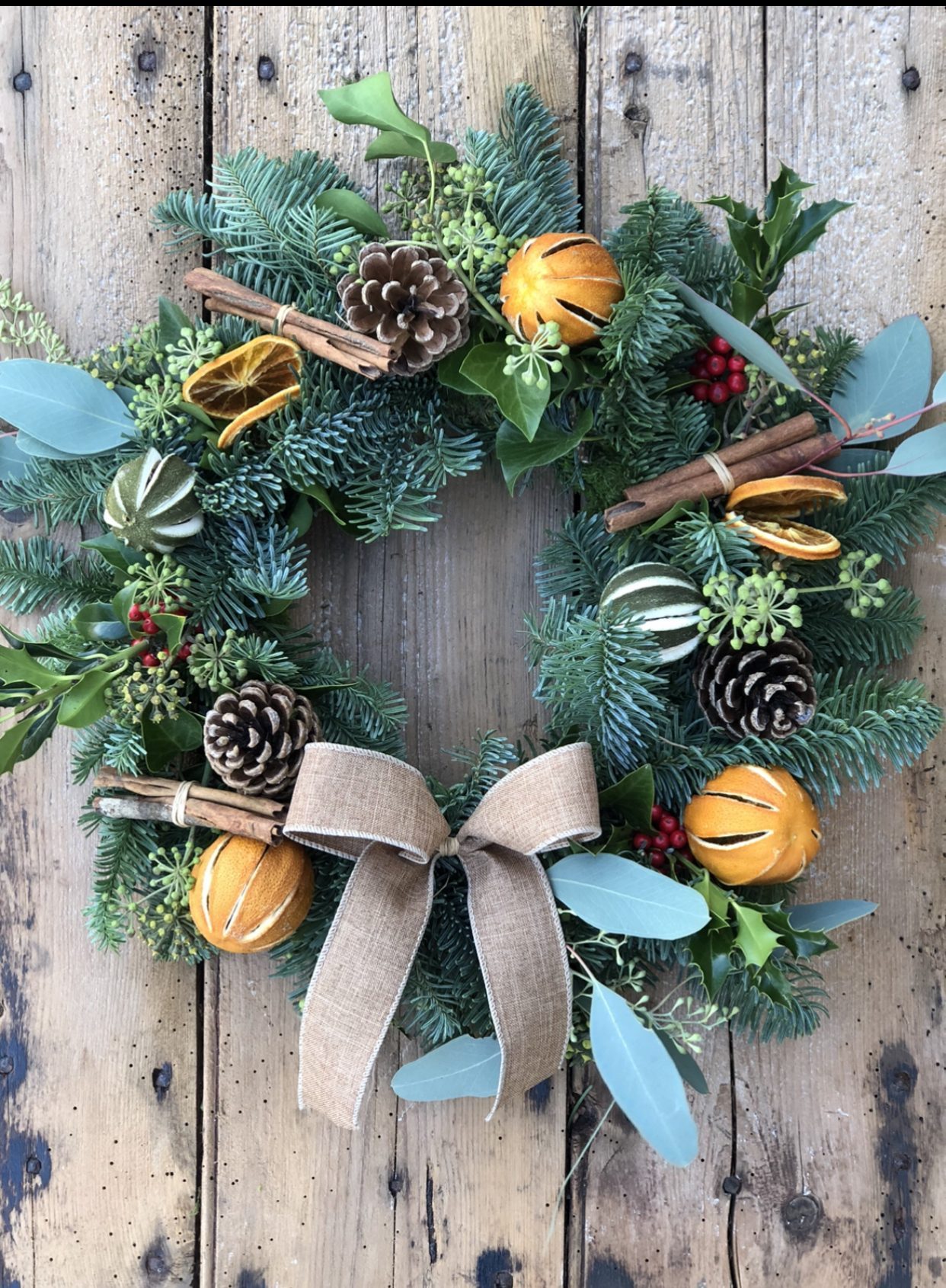 Rustic Wreath with Aromatic Natural Elements Rustic Wreath with Aromatic Natural Elements — DIY Christmas Wreath