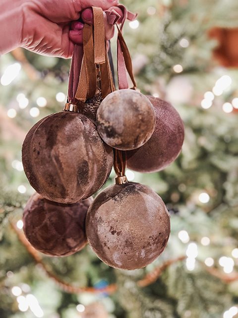 Handheld Collection of Vintage Velvet Ornaments — Vintage Christmas Ornaments