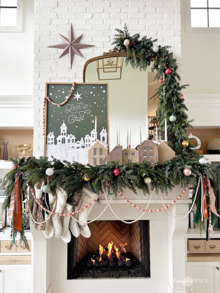 Rustic Elegance on a Fireplace Mantel Rustic Elegance on a Fireplace Mantel — Elegant Christmas Decor