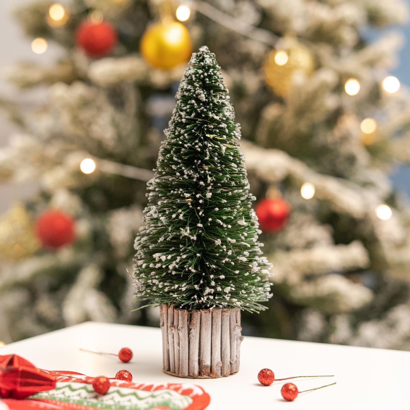 Boho Dried Botanical Tabletop Tree — Tabletop Christmas Tree Decor