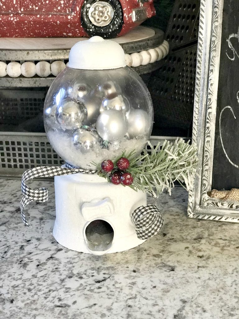 Modern DIY Gumball Machine Christmas Decor — Dollar Tree Christmas Decor