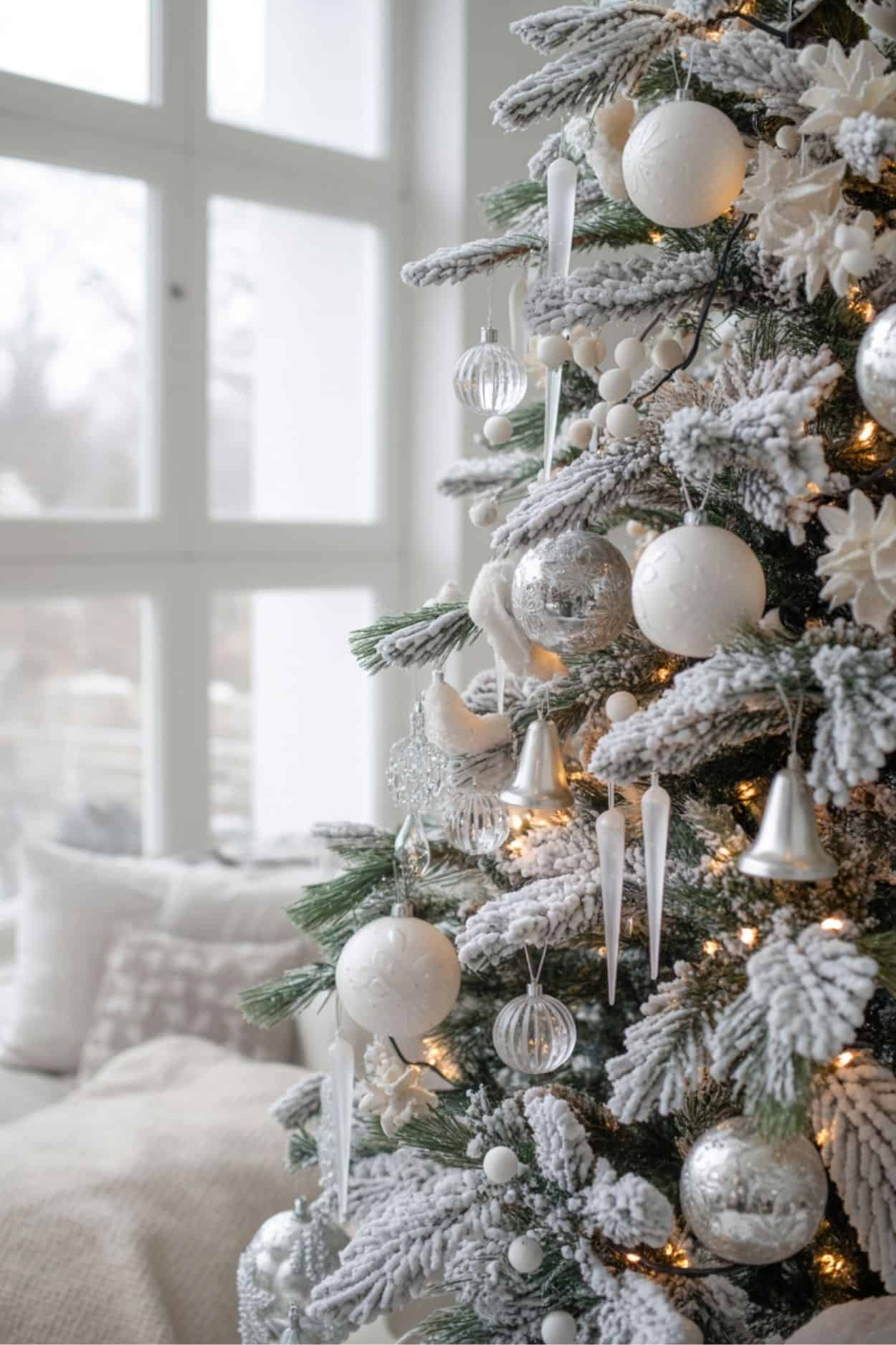 Tree Close-Up Window In Background Visual Idea Tree Close-Up Window In Background Visual Idea — Winter Wonderland Christmas Tree
