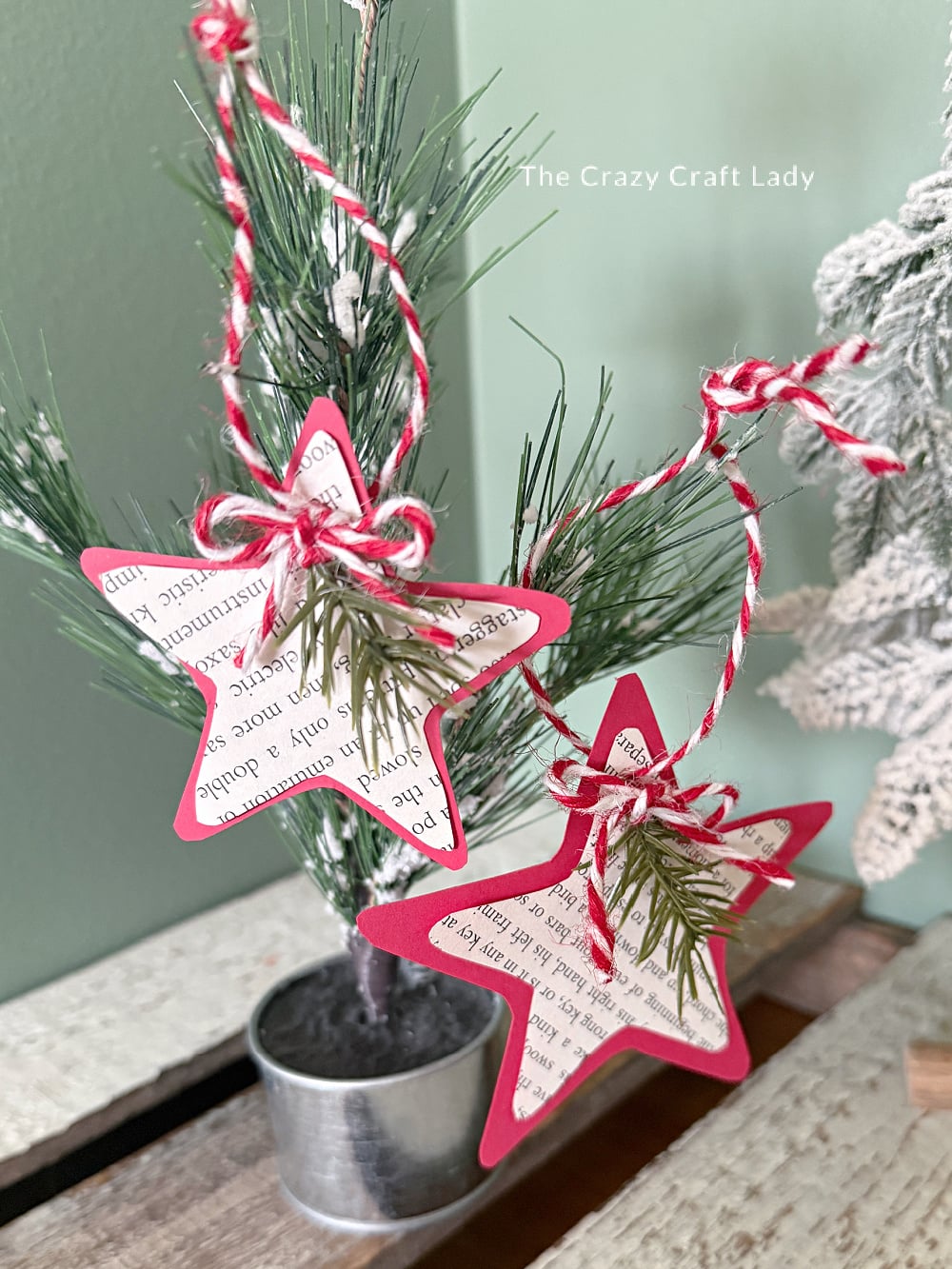 Book Page and Cardstock Star Ornaments Book Page and Cardstock Star Ornaments — DIY Christmas Ornaments