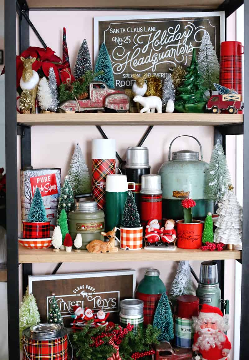 Visual Idea — Christmas Shelf Decor