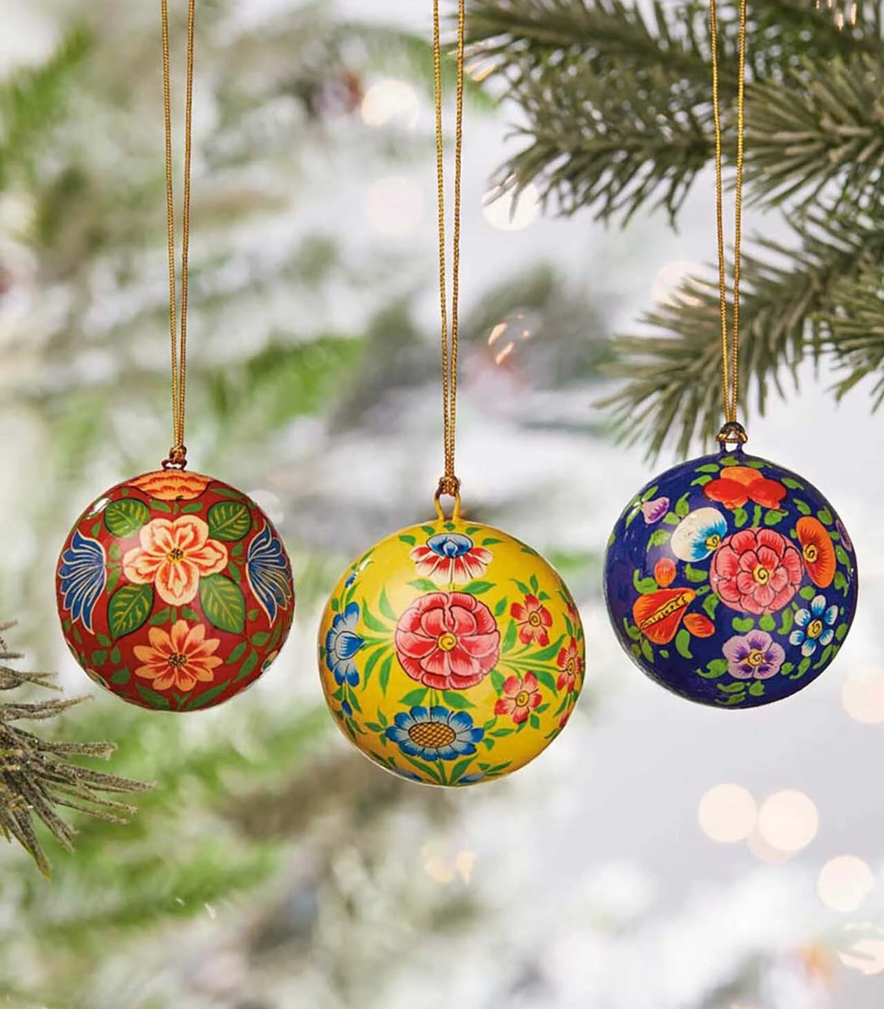 Folk Art Visual Idea — Handmade Christmas Ornaments