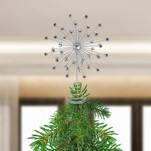 Sparkling Crystal Burst Topper for Modern Flair — Christmas Tree Topper