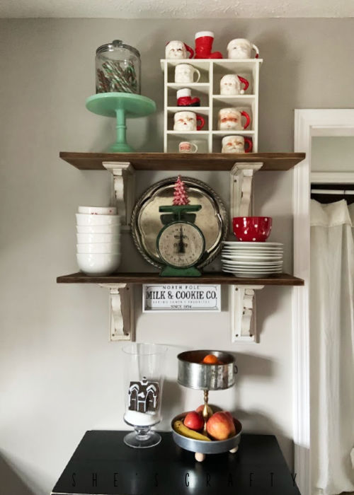 Shelving Unit Visual Idea — Christmas Shelf Decor