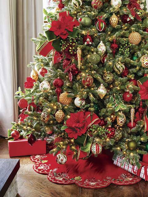 Classic Elegance: Red Bows and Gold Ornaments — Christmas Tree Trends