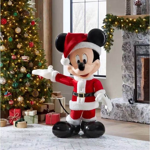 Mickey Mouse Santa Figure Beside a Christmas Tree Mickey Mouse Santa Figure Beside a Christmas Tree — Disney Christmas Tree