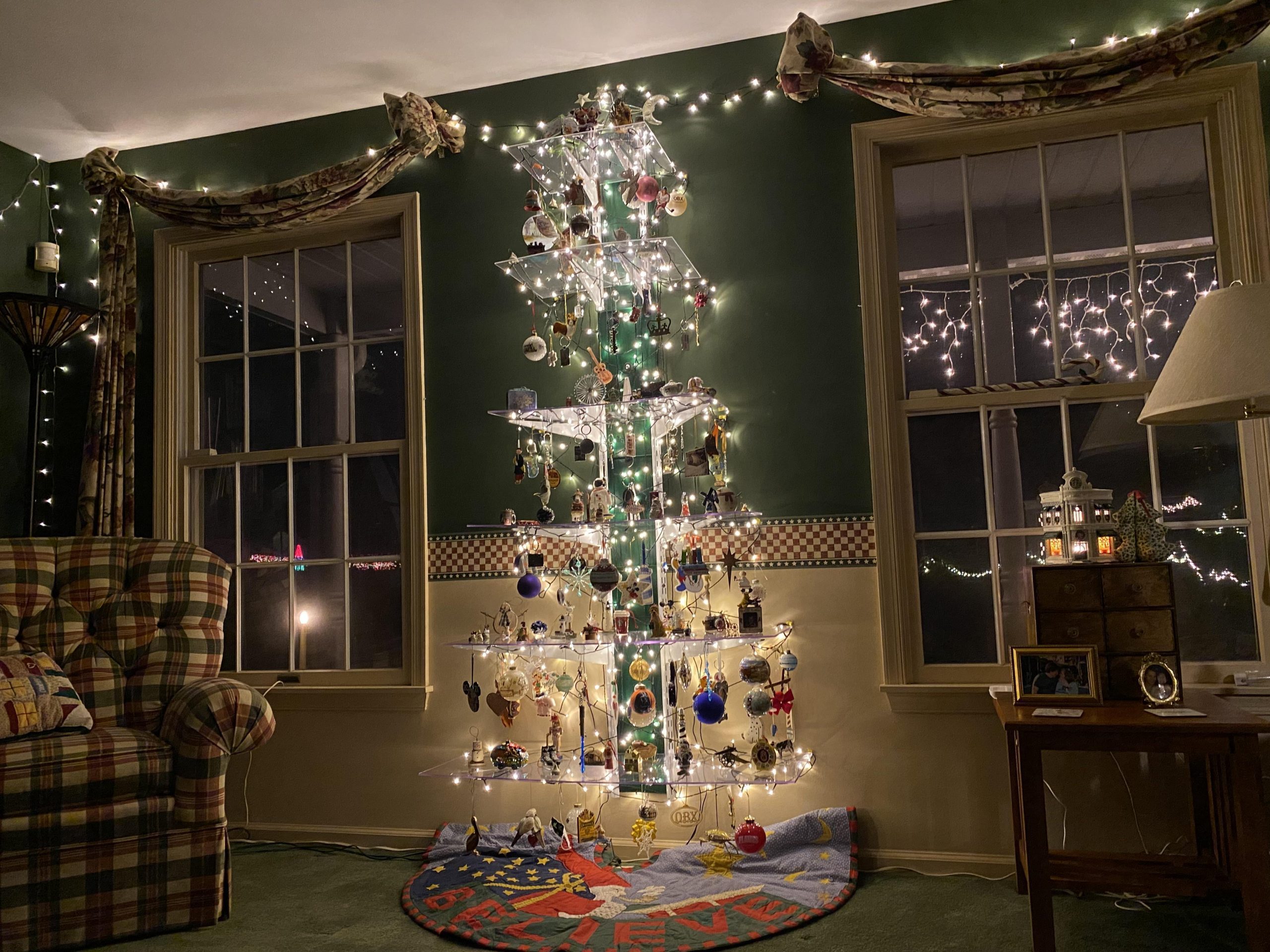 Illuminated Multi-Tiered Acrylic Christmas Tree Illuminated Multi-Tiered Acrylic Christmas Tree — Alternative Christmas Trees