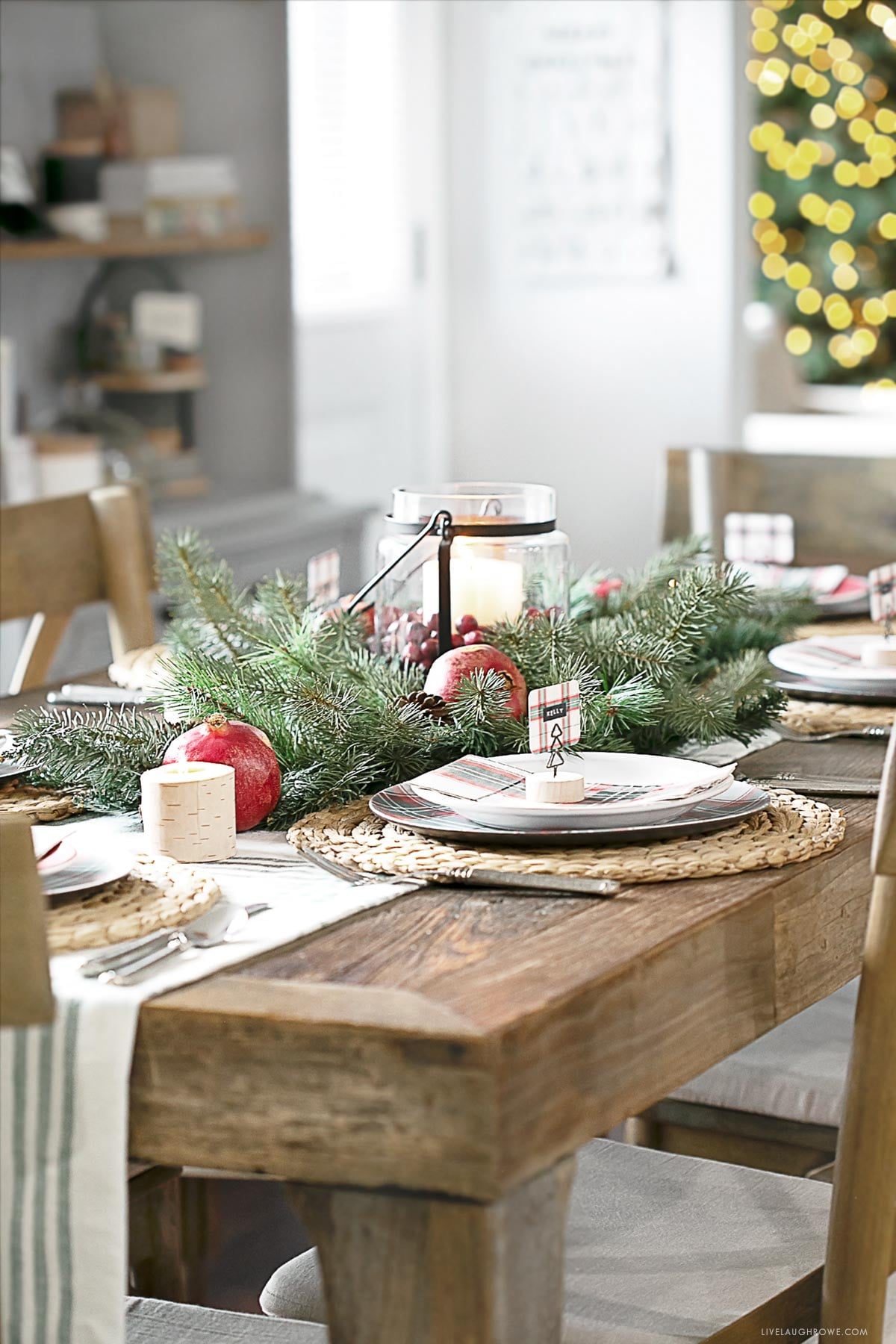 Rustic Dining Table Set for Christmas Rustic Dining Table Set for Christmas — Simple Christmas Decor