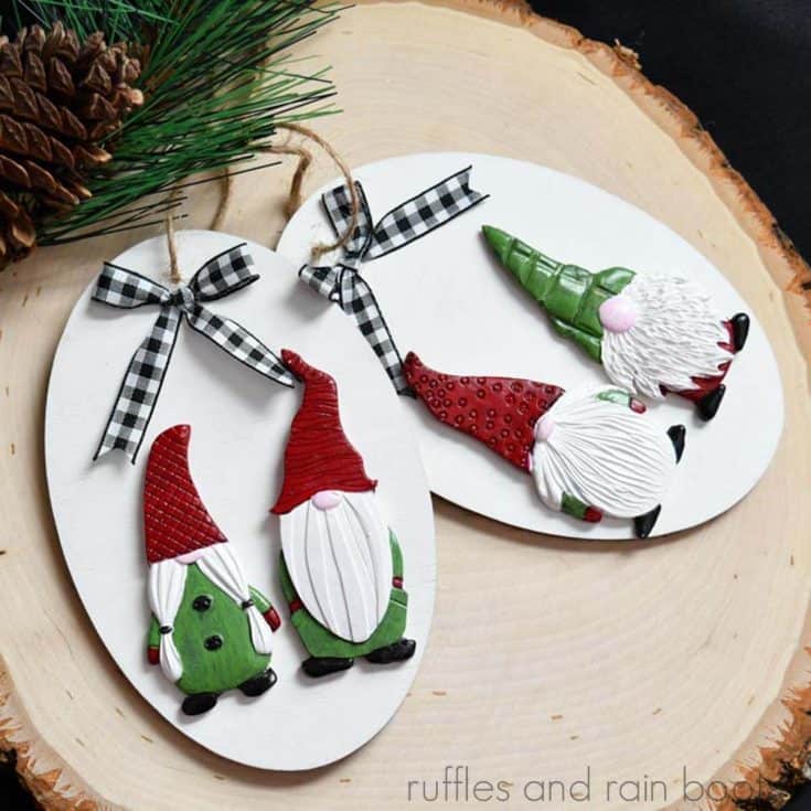 Handmade Plaster Gnome Ornaments — DIY Christmas Decor