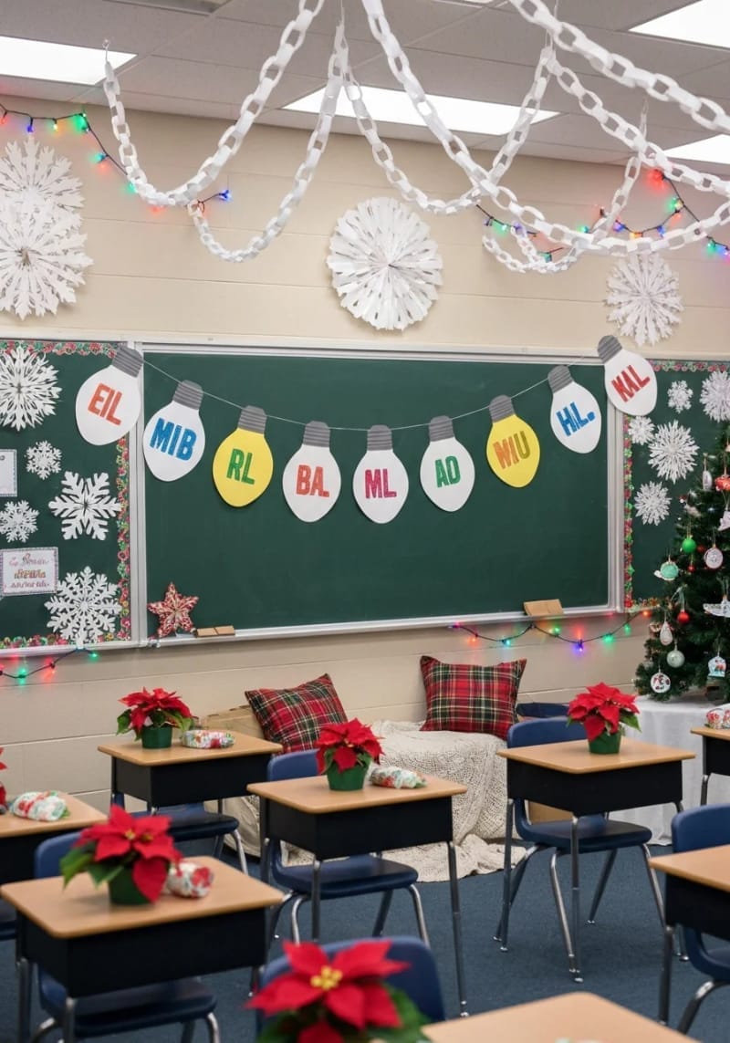 21 Festive Classroom Christmas Decor Ideas For A Joyful Season - Lovely Harbor