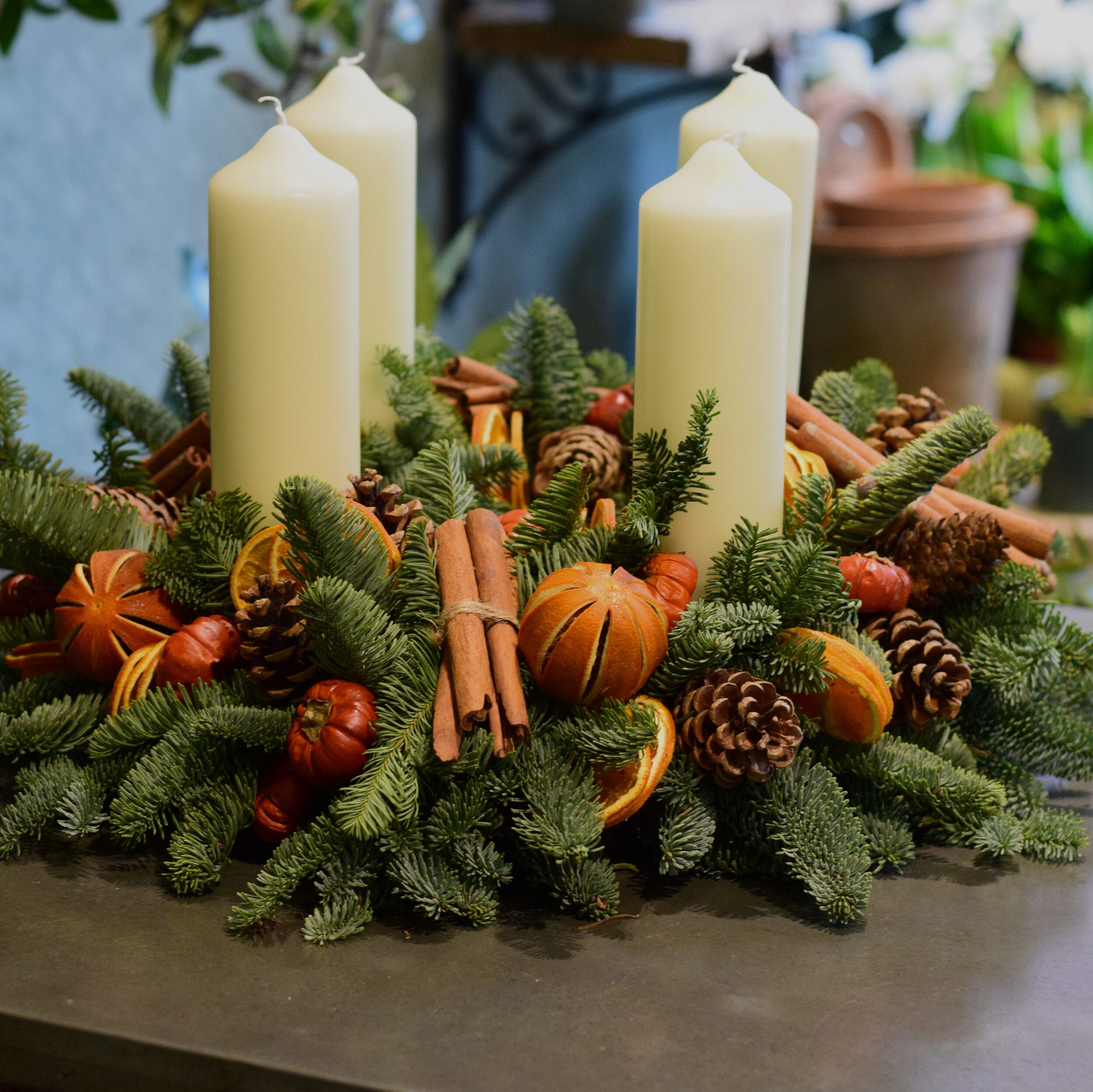Aromatic Advent Wreath with Dried Botanicals Aromatic Advent Wreath with Dried Botanicals