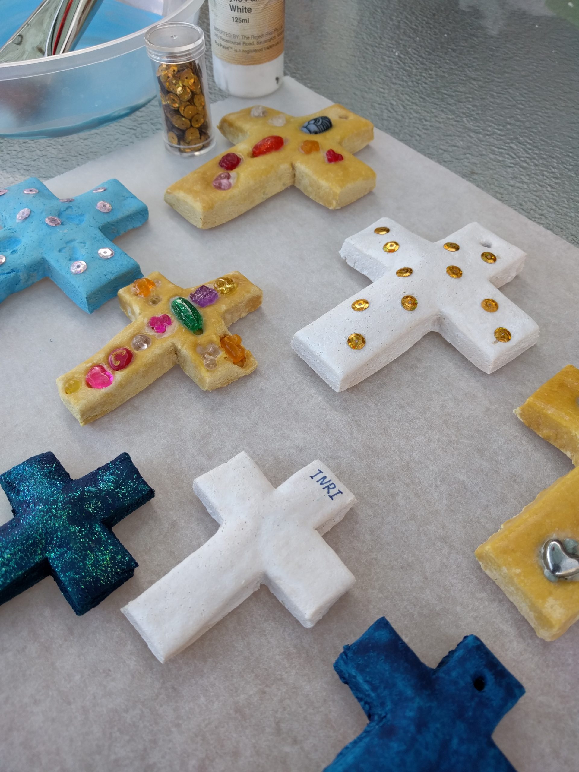 Crafty Cross Ornaments with Glitter and Beads Crafty Cross Ornaments with Glitter and Beads — Salt Dough Ornaments