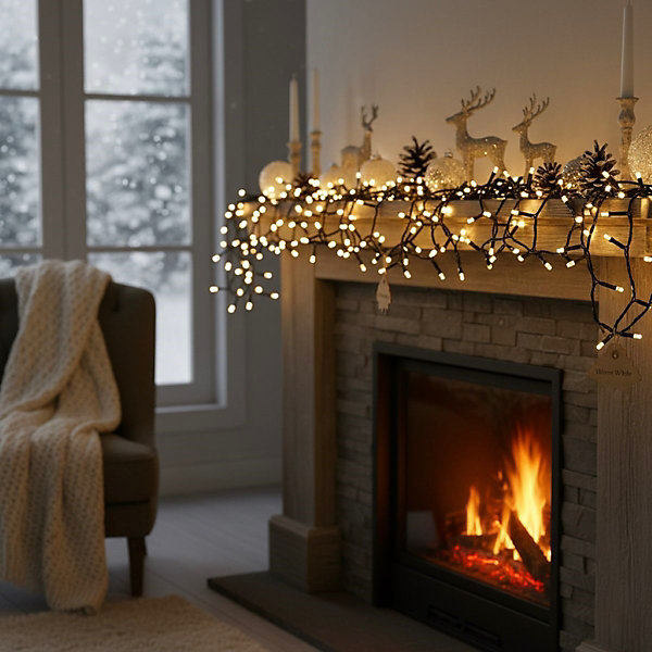 100 LED Warm White String Lights (6.9m) - Battery Fairy Lights for Christmas, Weddings, and Home
