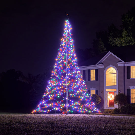 Colossal Conical Tree of Multicolor LED Lights Colossal Conical Tree of Multicolor LED Lights — Outdoor Christmas Lights