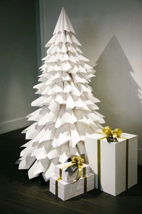 Dramatic Folded Paper Christmas Tree Dramatic Folded Paper Christmas Tree — Alternative Christmas Trees