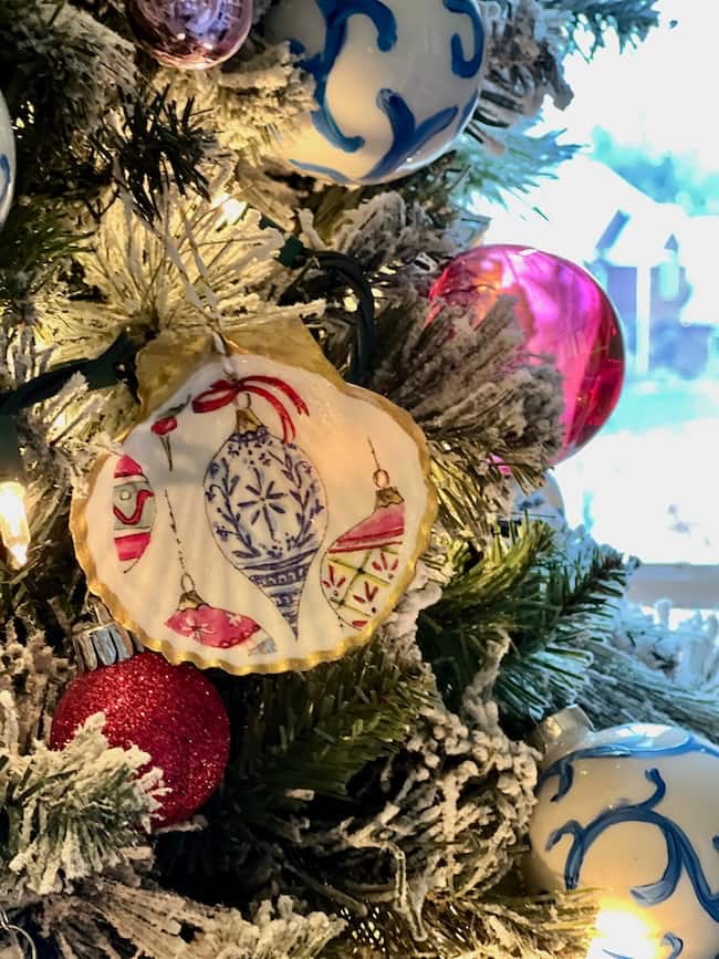 Visual Idea — With A Gold Leaf Edge — Handmade Christmas Ornaments