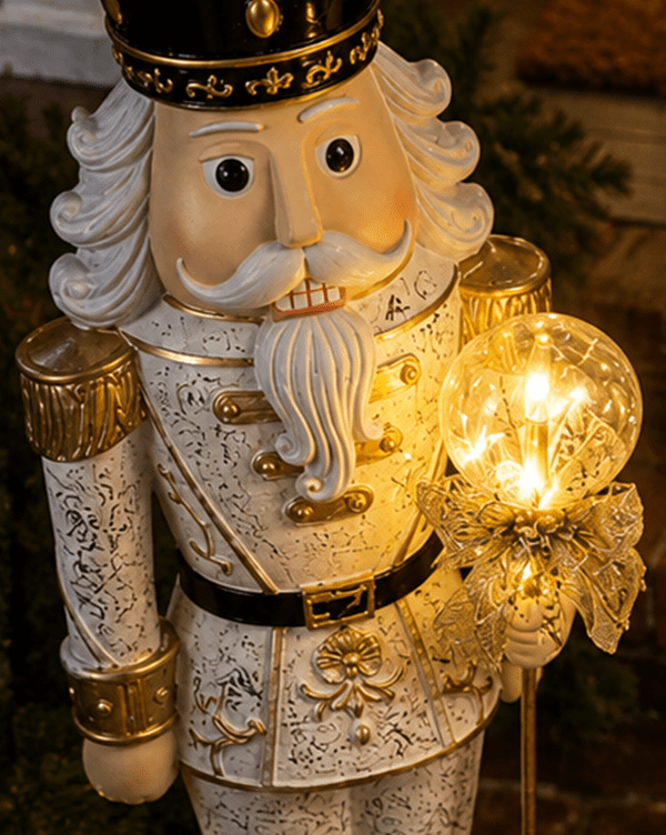 LED Illuminated Nutcracker with Decorative Globe — Nutcracker Christmas Decor