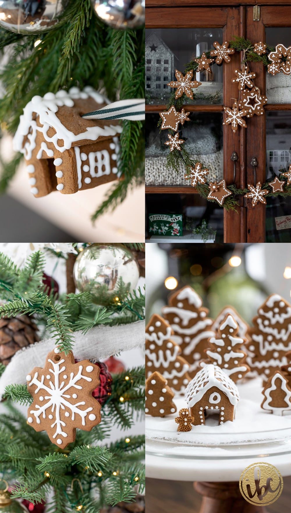 Farmhouse Kitchen Gingerbread Village on a Cake Stand — Gingerbread Christmas Decor