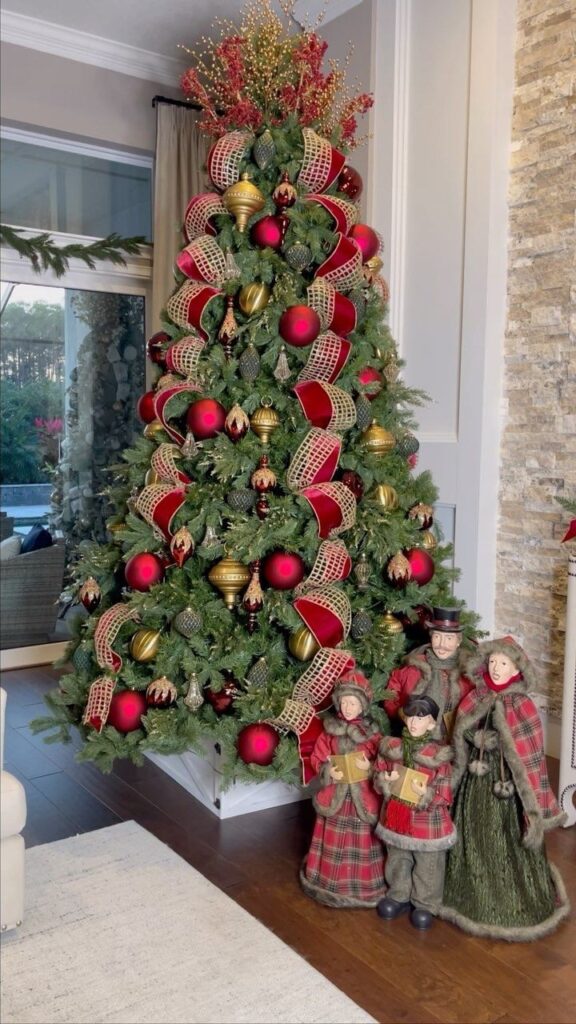 Traditional Red and Gold Ribbon for a Grand Tree Traditional Red and Gold Ribbon for a Grand Tree — Christmas Tree Ribbon