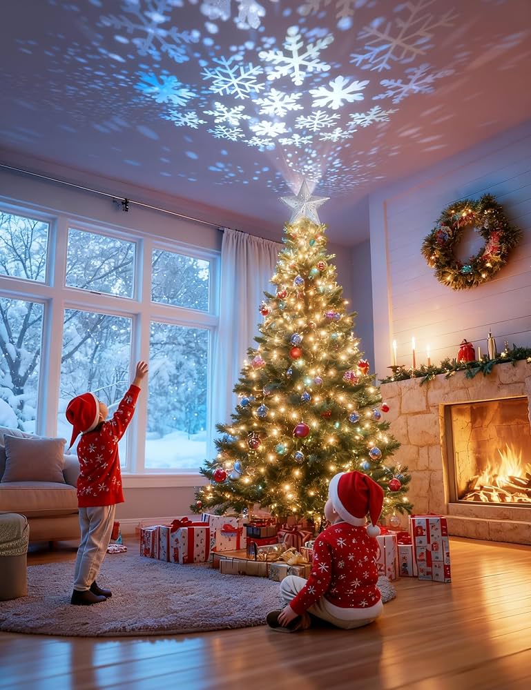 Traditional Tree Topped with a Classic Star — Christmas Tree Topper