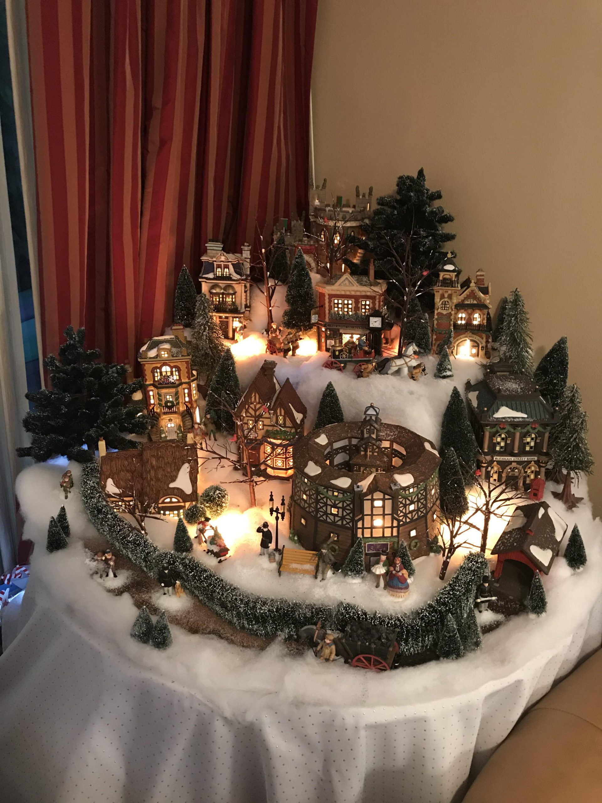 Expansive and Highly Detailed Winter Village Display — Christmas Village Display