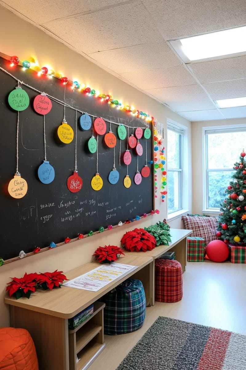 Playful Grinch-Themed Christmas Wreath — Christmas Classroom Decor