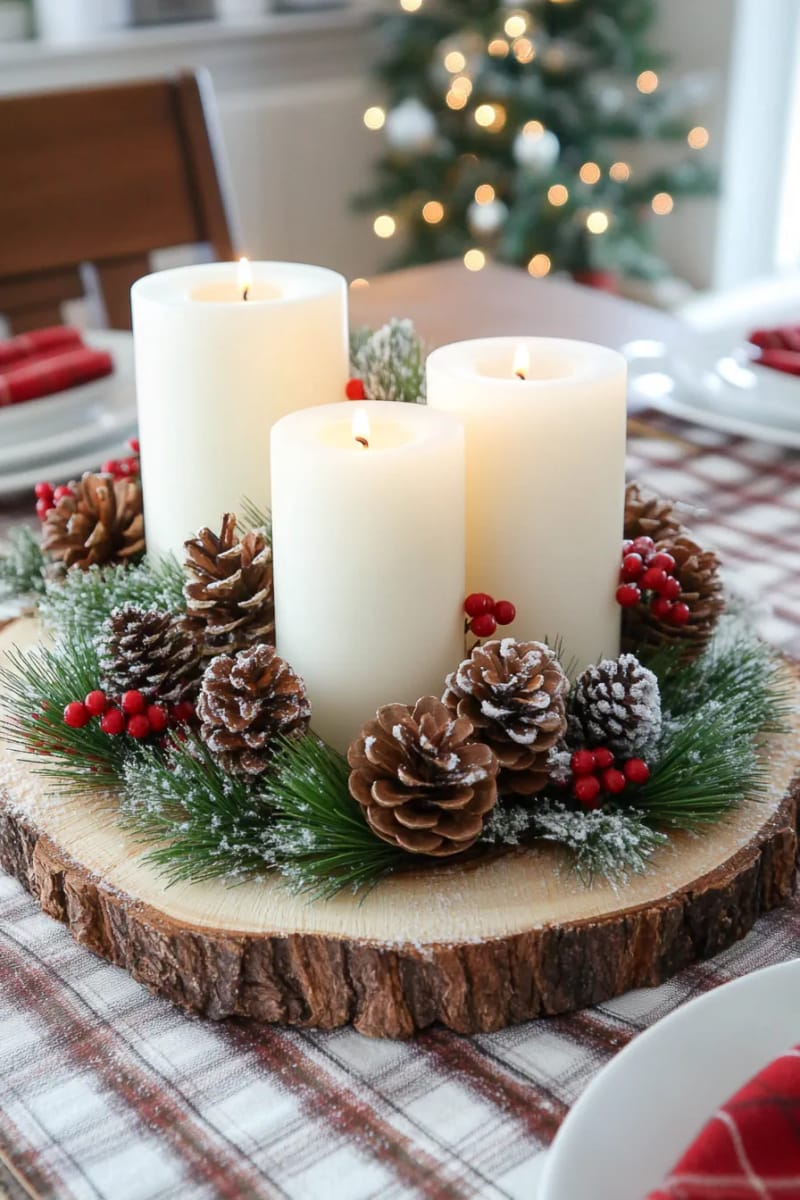 15 Natural Christmas Centerpiece Ideas for a Festive Table