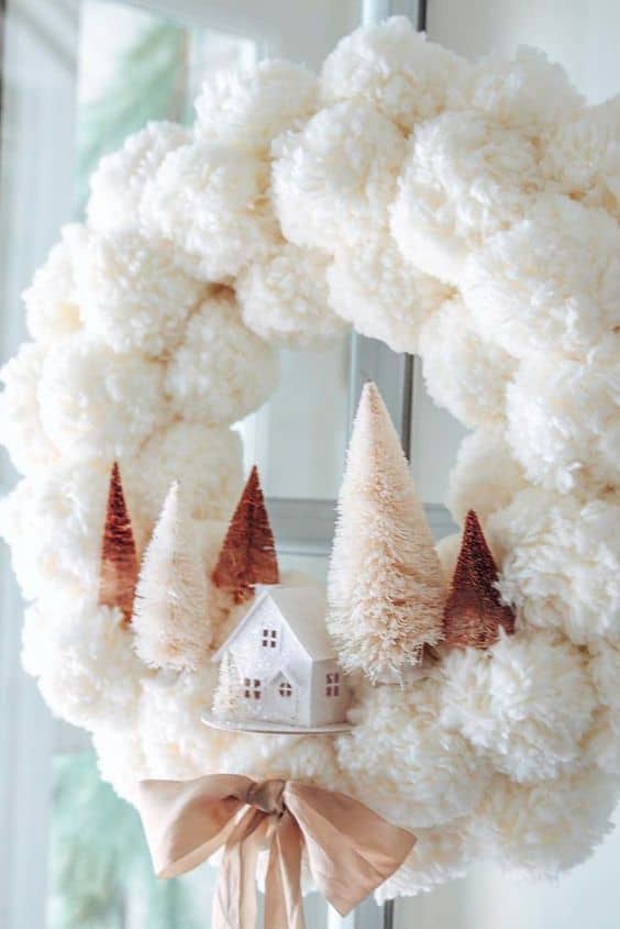 Cozy Pom-Pom Christmas Wreath Cozy Pom-Pom Christmas Wreath — Christmas Crafts for Adults
